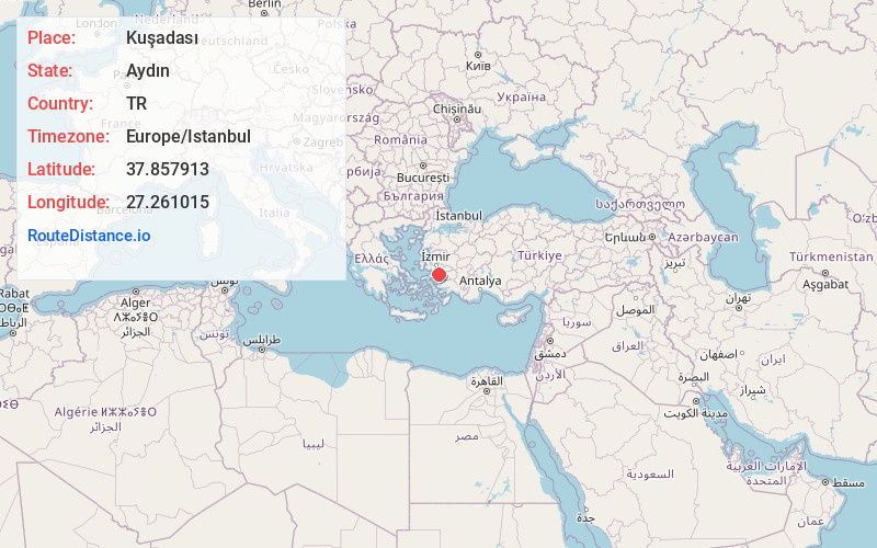 Map of Kuşadası