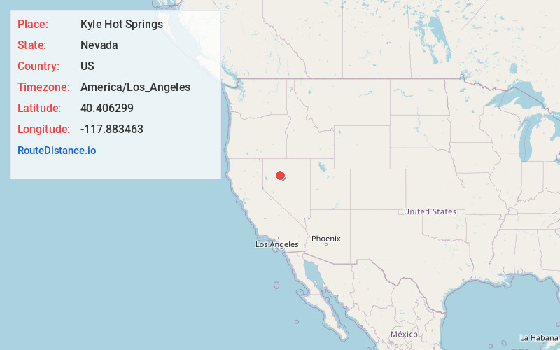 Map of Kyle Hot Springs