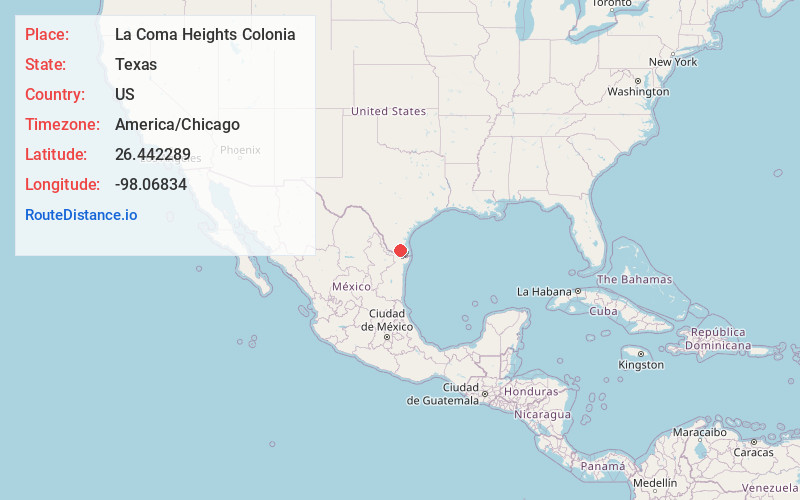 Map of La Coma Heights Colonia