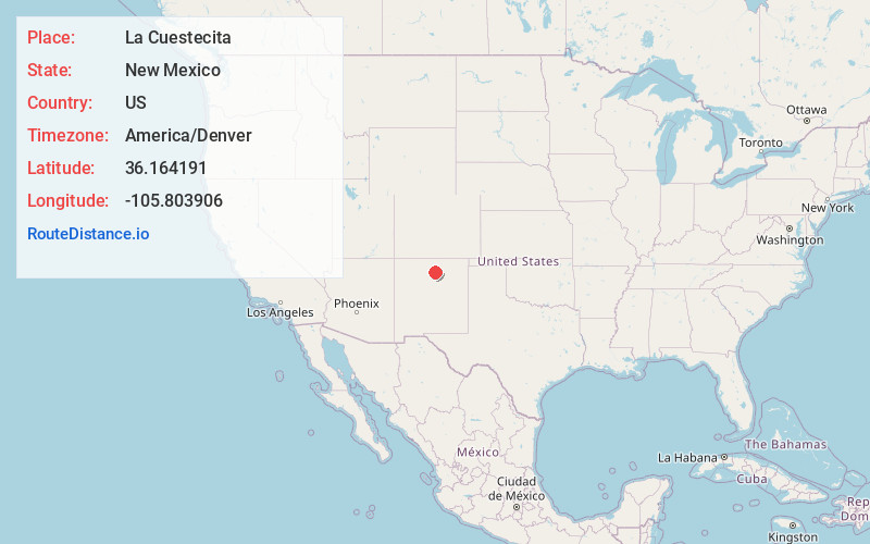 Map of La Cuestecita