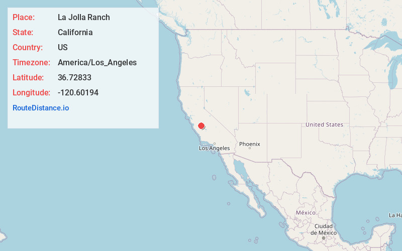 Map of La Jolla Ranch
