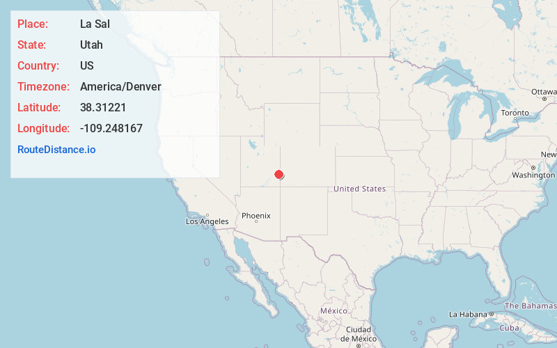 Map of La Sal