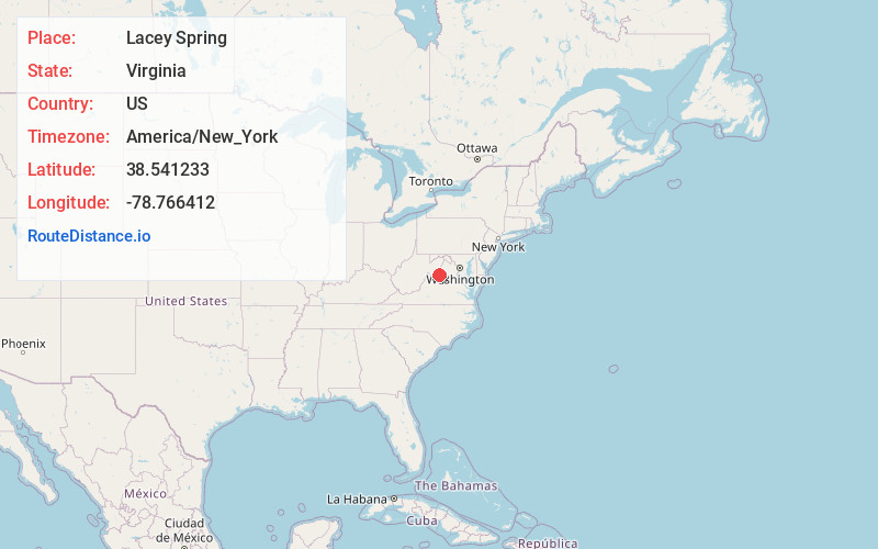 Map of Lacey Spring