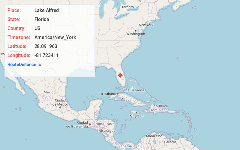 Map of Lake Alfred