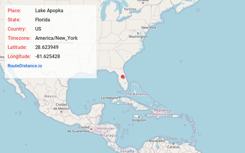 Map of Lake Apopka