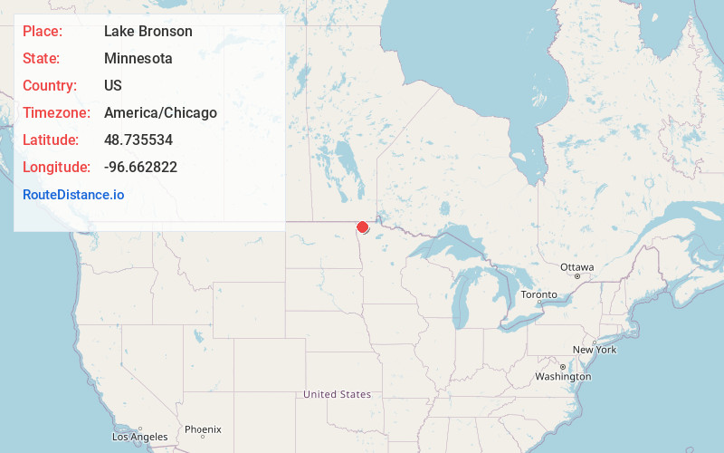 Map of Lake Bronson