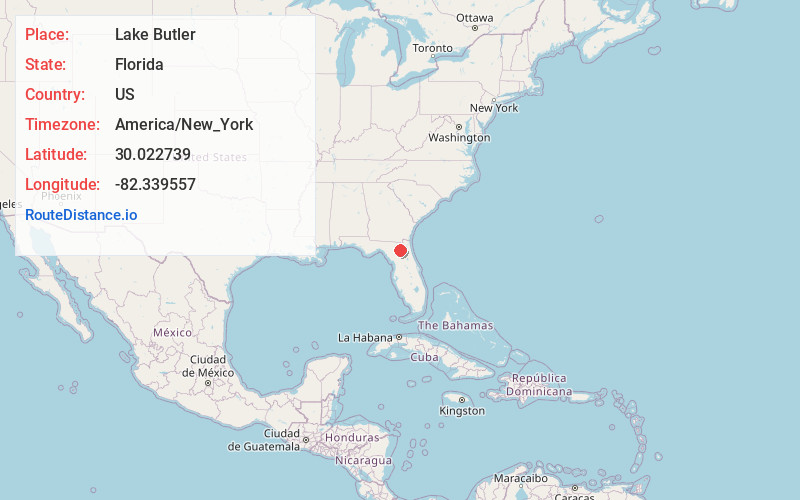 Map of Lake Butler