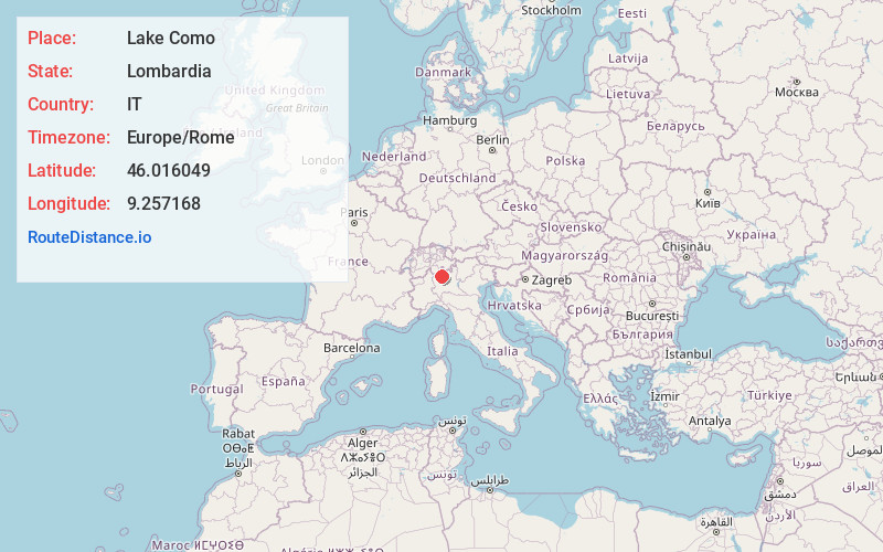 Map of Lake Como