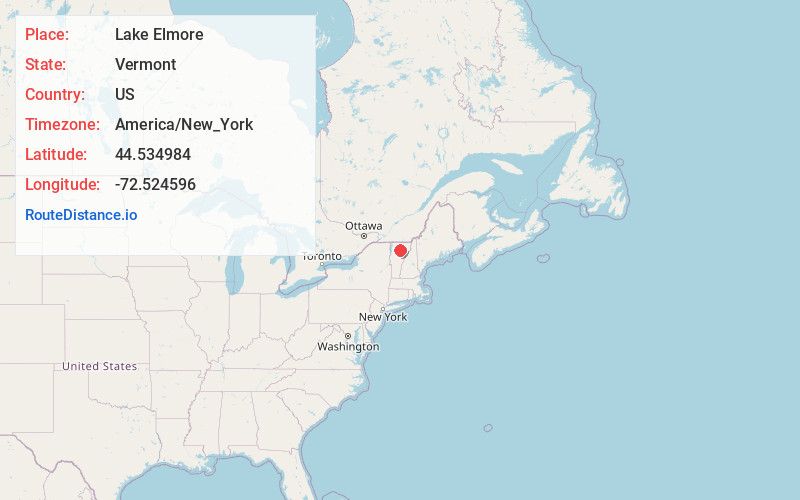 Map of Lake Elmore