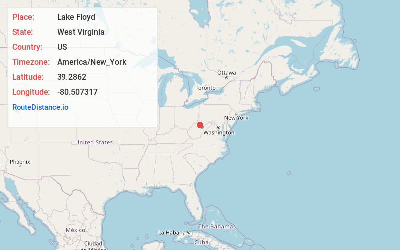 Map of Lake Floyd