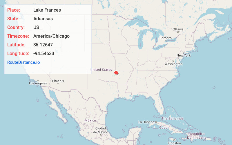 Map of Lake Frances