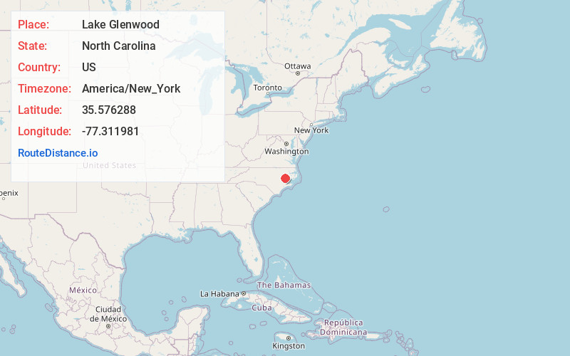 Map of Lake Glenwood