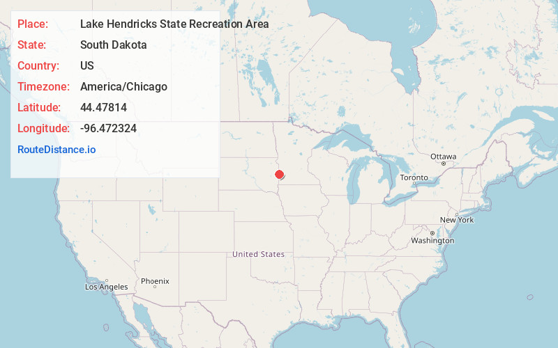 Map of Lake Hendricks State Recreation Area