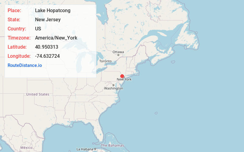 Map of Lake Hopatcong