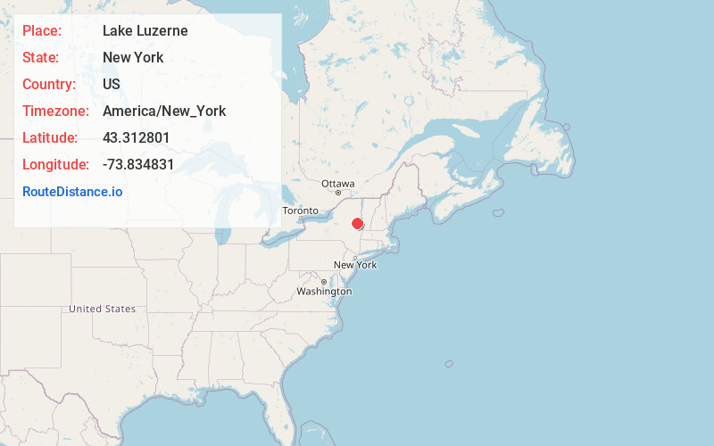Map of Lake Luzerne