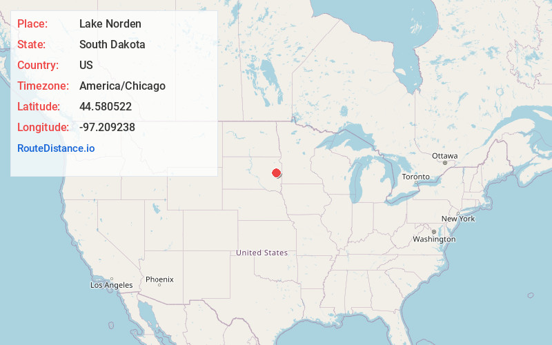 Map of Lake Norden