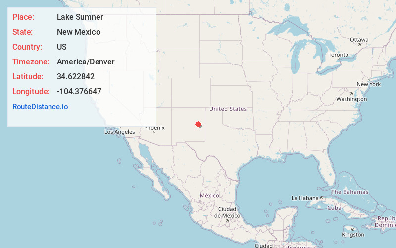 Map of Lake Sumner