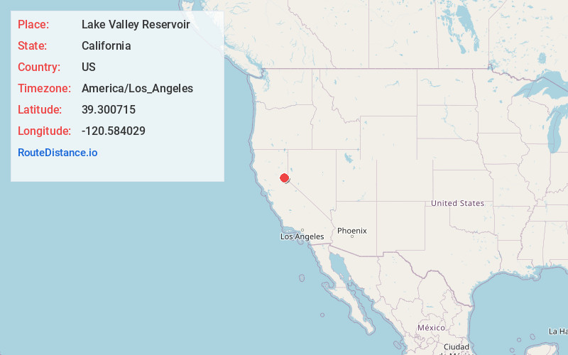 Map of Lake Valley Reservoir