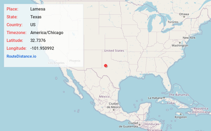 Map of Lamesa