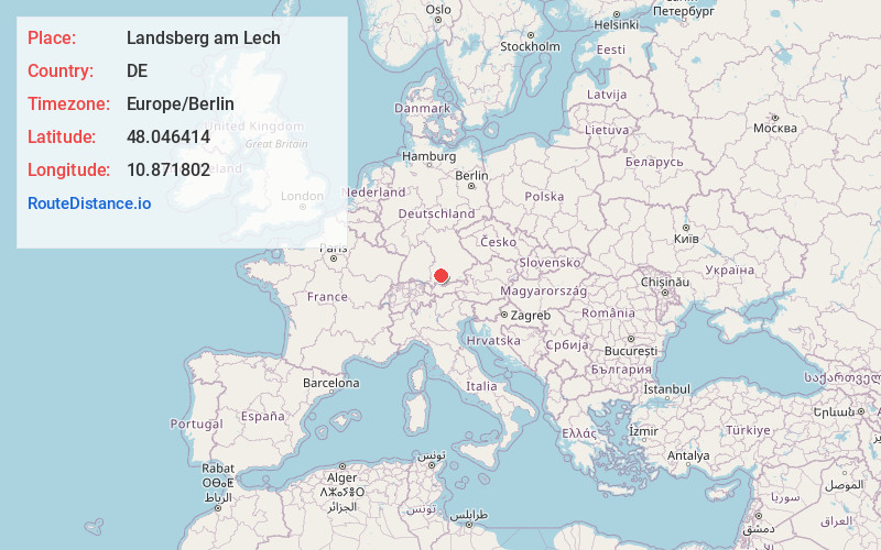 Map of Landsberg am Lech