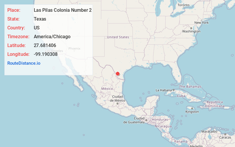 Map of Las Pilas Colonia Number 2