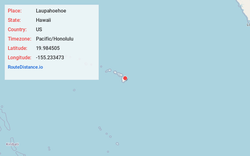 Map of Laupahoehoe
