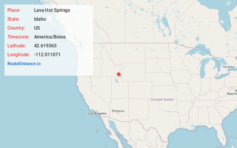 Map of Lava Hot Springs
