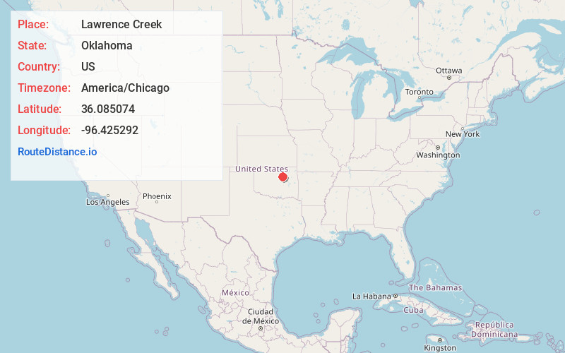 Map of Lawrence Creek