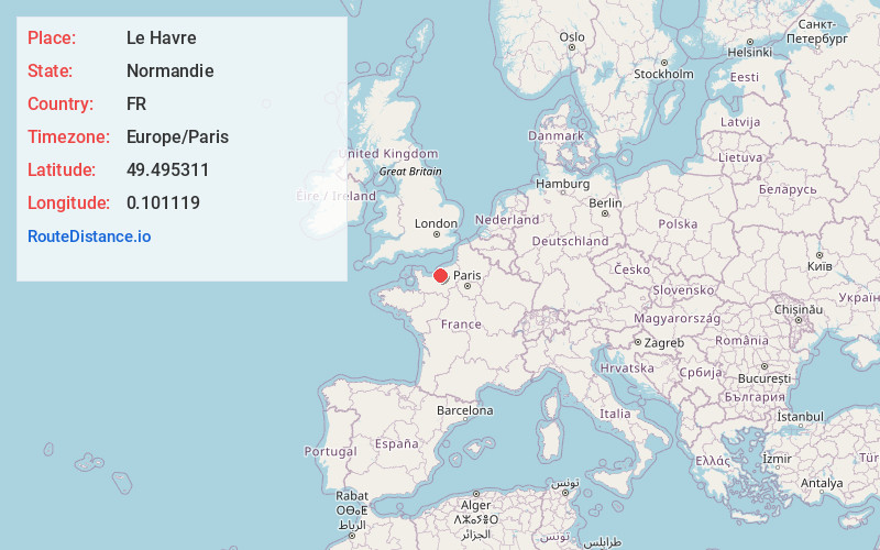 Map of Le Havre
