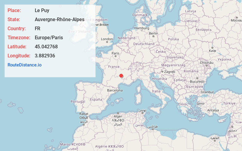 Map of Le Puy