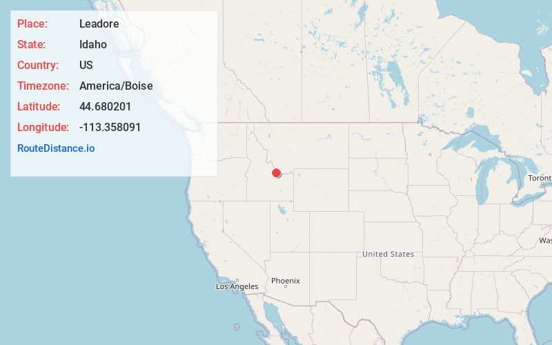 Map of Leadore