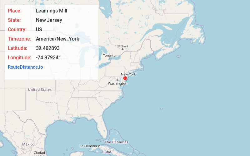 Map of Leamings Mill