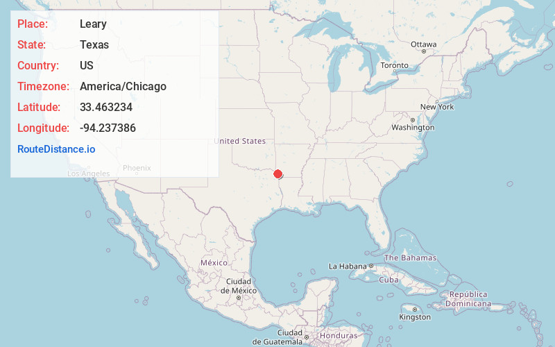 Map of Leary