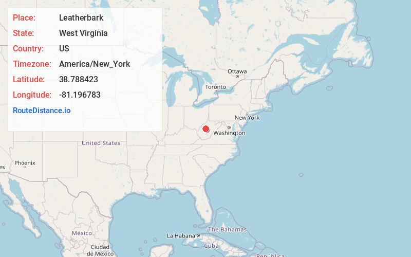 Map of Leatherbark