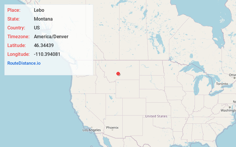 Map of Lebo