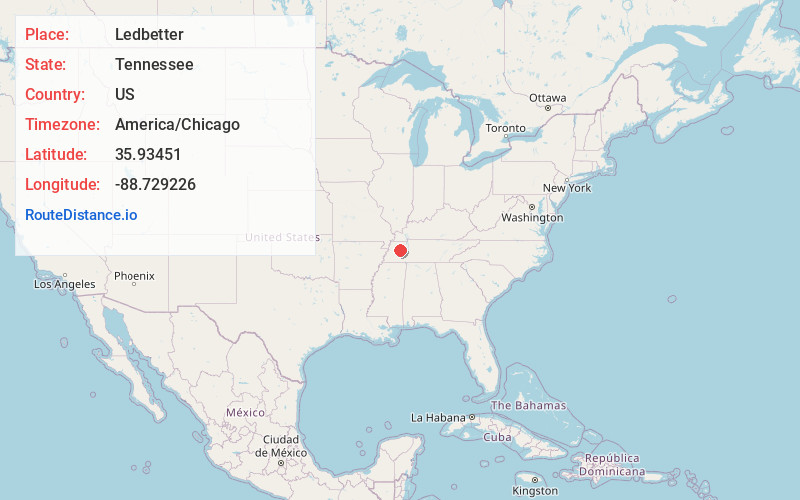 Map of Ledbetter