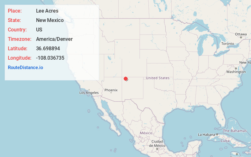 Map of Lee Acres