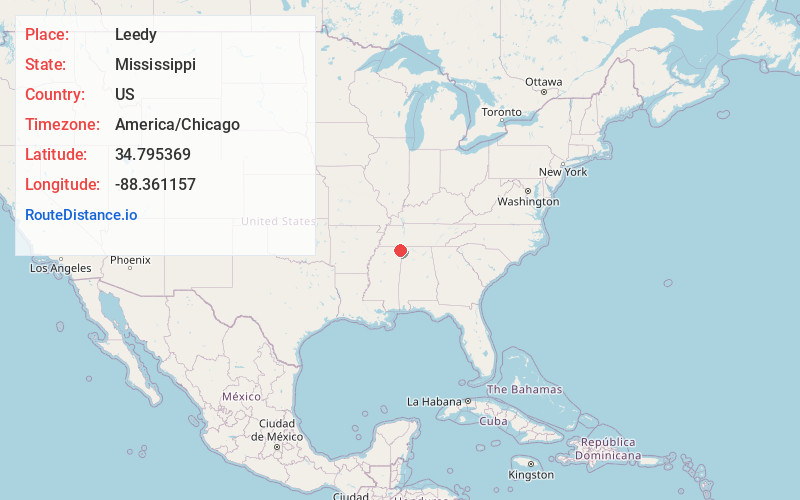 Map of Leedy