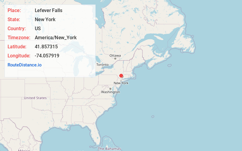 Map of Lefever Falls