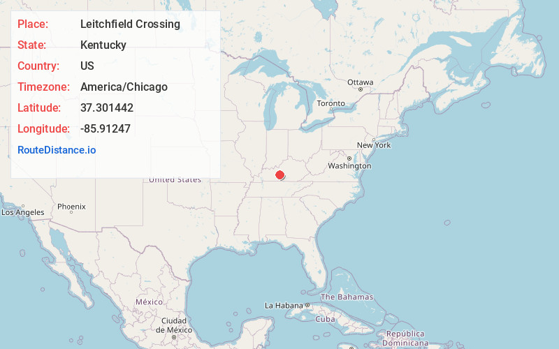 Map of Leitchfield Crossing