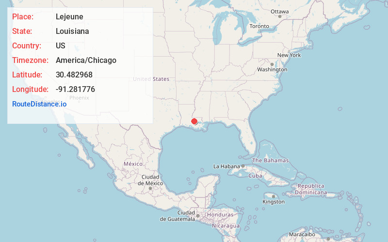 Map of Lejeune