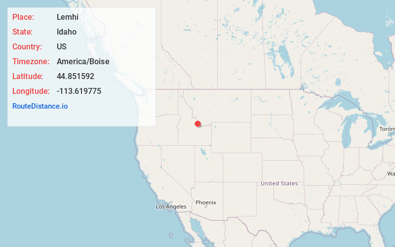 Map of Lemhi