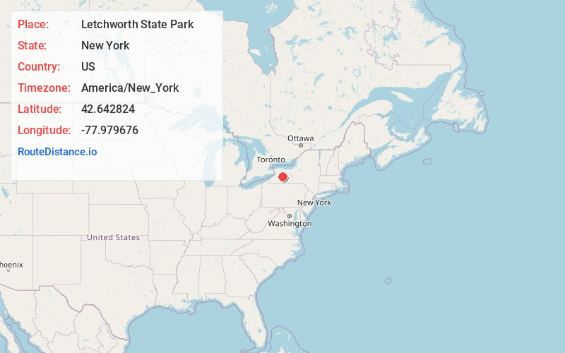 Map of Letchworth State Park