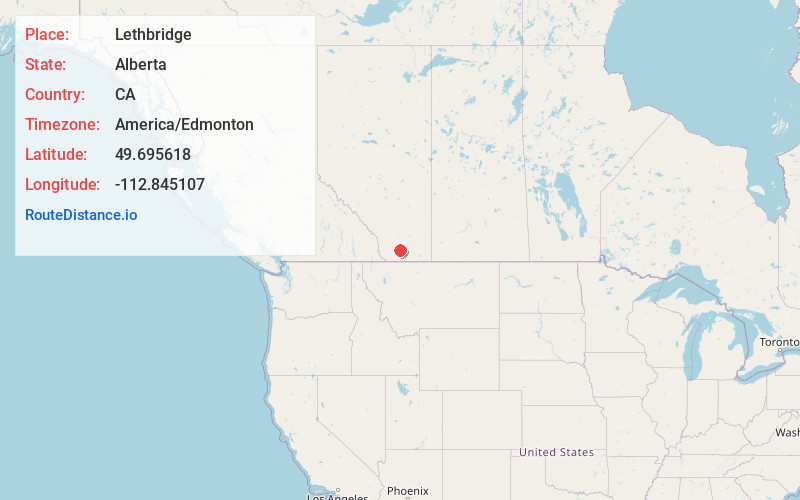 Map of Lethbridge