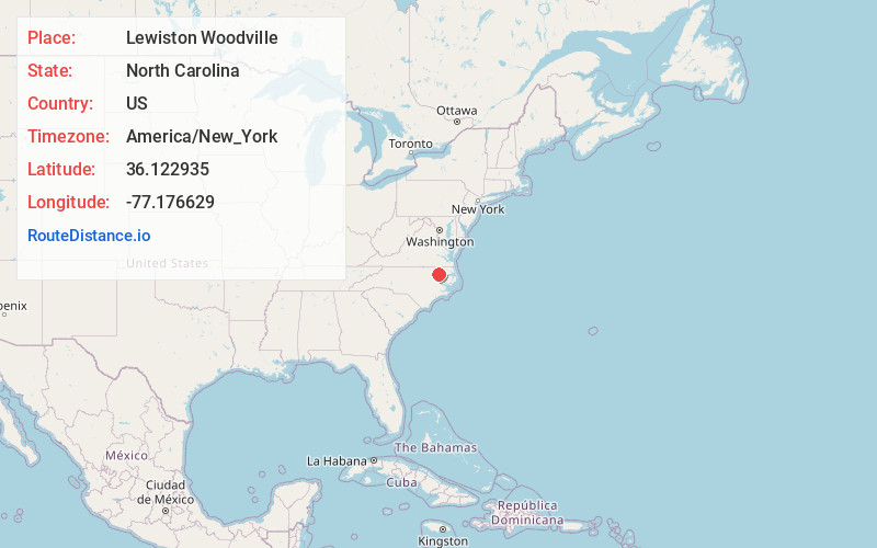 Map of Lewiston Woodville