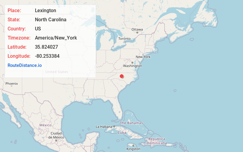 Map of Lexington