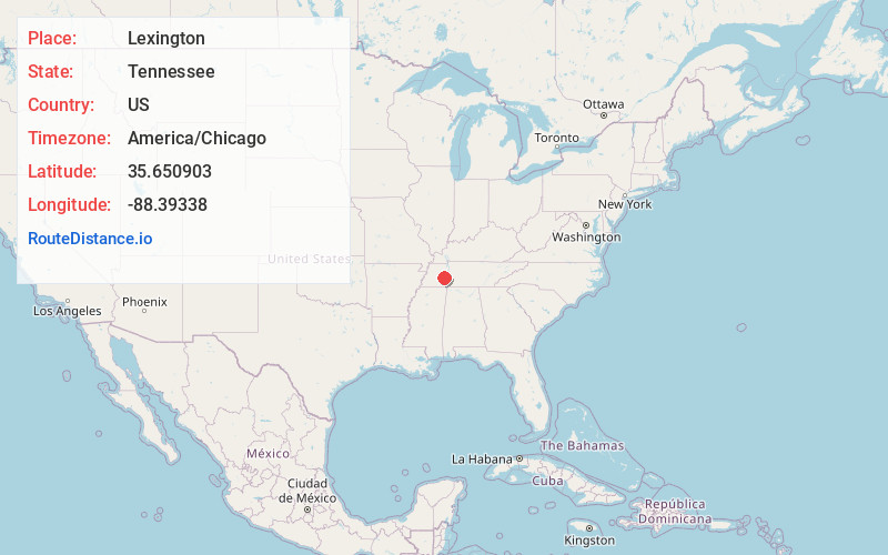 Map of Lexington