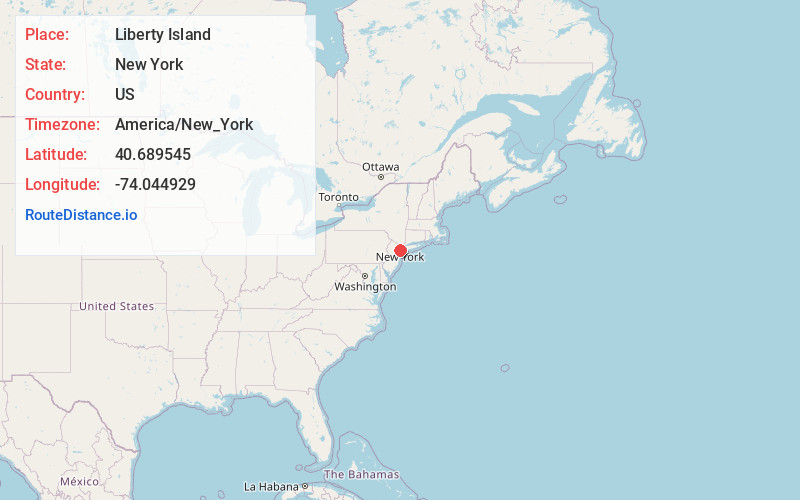 Map of Liberty Island