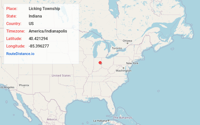 Map of Licking Township
