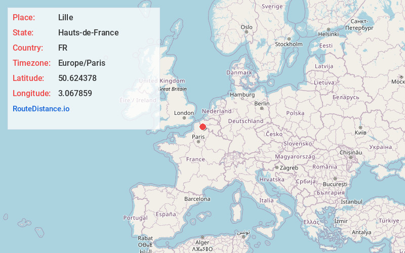 Map of Lille